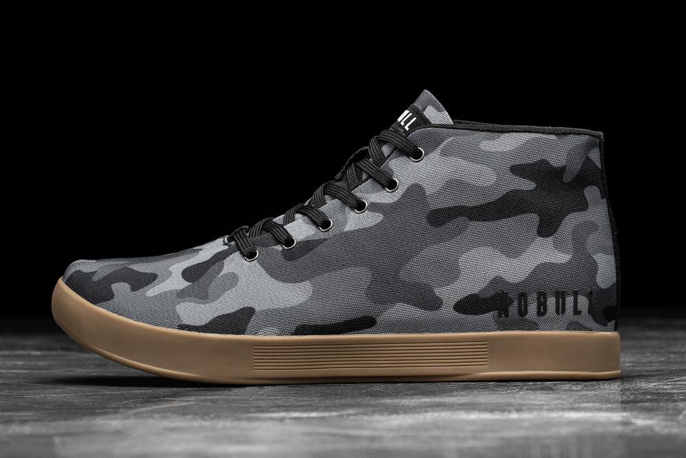 Trainers NOBULL Homme Noir Camouflage - Chaussures NOBULL Canvas Mid,France (9078-UPZWF)